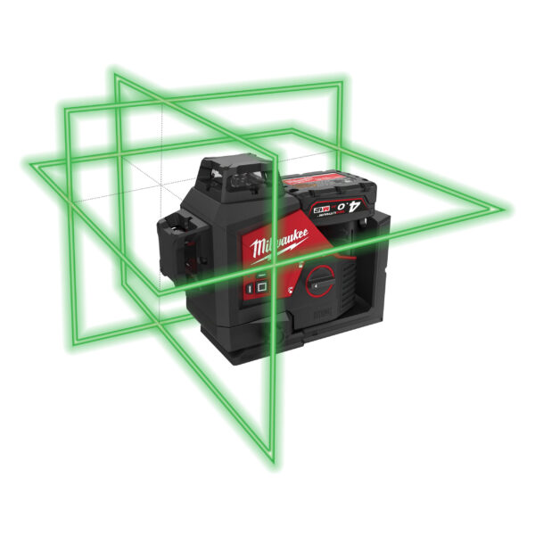 Milwaukee M123PL-401C Kreuzlinienlaser 3 x 360° – Bild 5