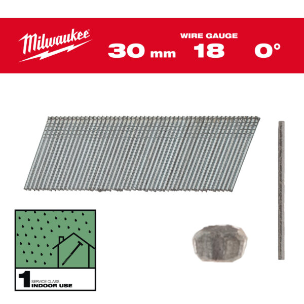 Milwaukee Stauchkopf-Nägel 18G 30 mm SC1 (5.000)