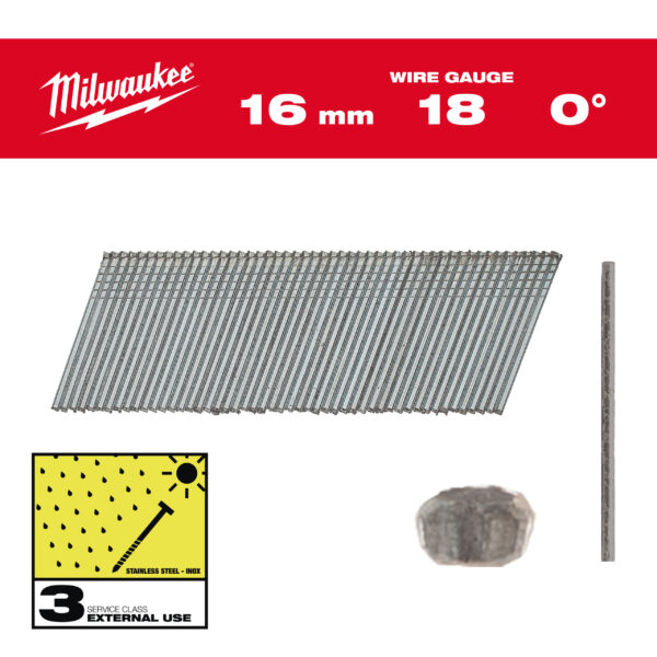 Milwaukee Stauchkopf-Nägel 18G Inox16mmSC3(10.000)