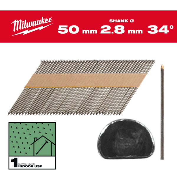 Milwaukee D-Kopf-Nägel 34° 50mm GS SC1 (2.200) – Bild 2