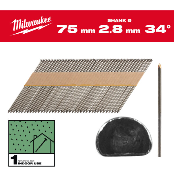 Milwaukee D-Kopf-Nägel 34° 75mm GS SC1 (2.200) – Bild 2