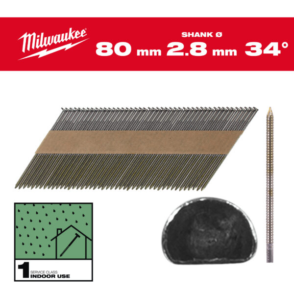 Milwaukee D-Kopf-Nägel 34° 80mm GS SC1 (2.200) – Bild 2