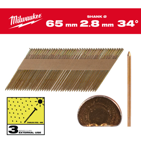 Milwaukee D-Kopf-Nägel 34° 65mm GS SC3 (2.200) – Bild 2