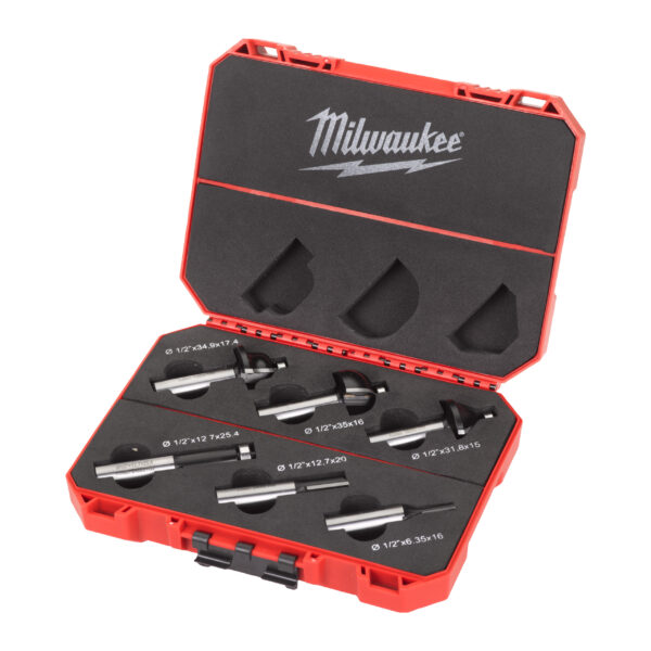 Milwaukee Fräsersatz f. Oberfräsen 12,7 mm 6-tlg