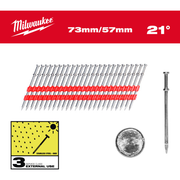 Milwaukee Duplex-Nägel 21°  57 / 73 mm (2.000)