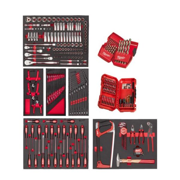 Milwaukee Einlagen-Set bestückt Industrie 244-tlg.