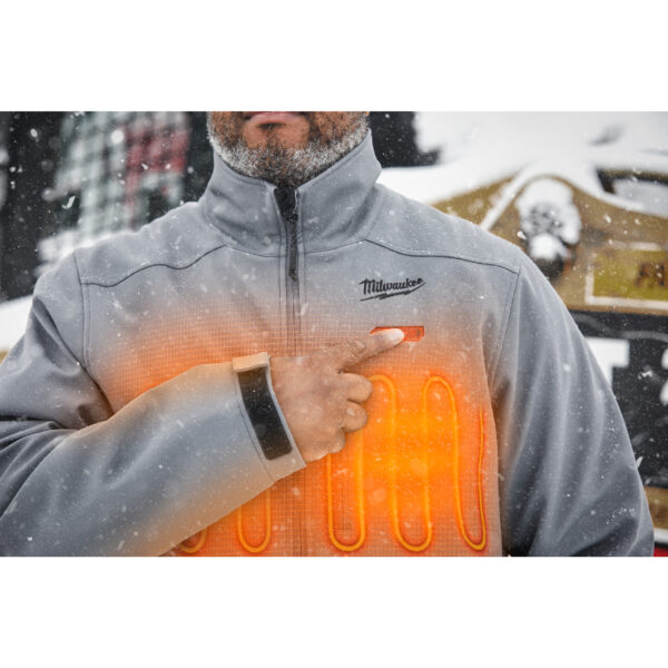 Milwaukee M12HJGREY5-0 Akku-Thermo-Jacke Grau XXL – Bild 2