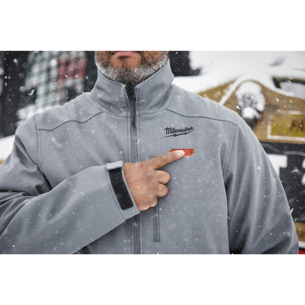 Milwaukee M12HJGREY5-0 Akku-Thermo-Jacke Grau XXL – Bild 3