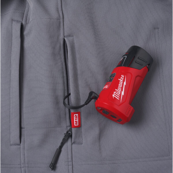 Milwaukee M12HJGREY5-0 Akku-Thermo-Jacke Grau XXL – Bild 7